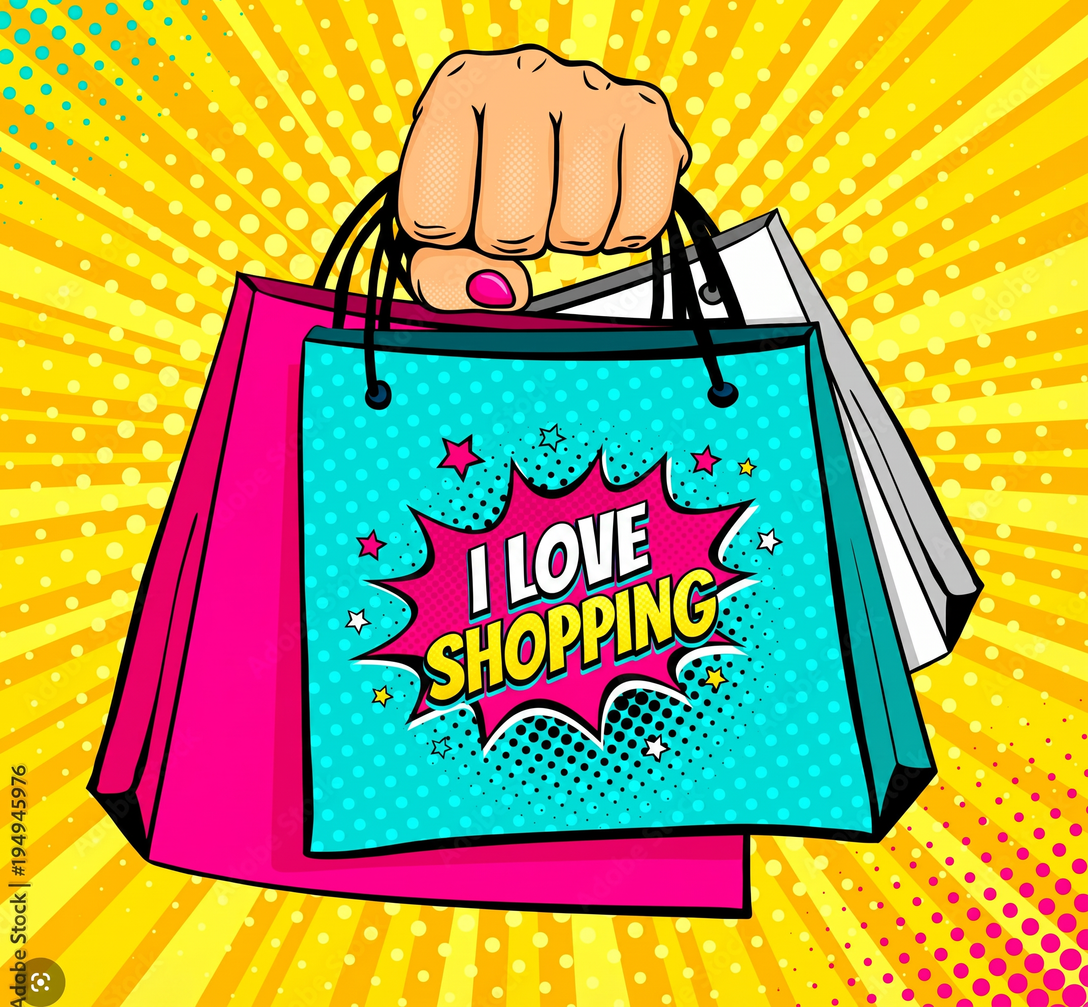 I Love Shopping Bag
